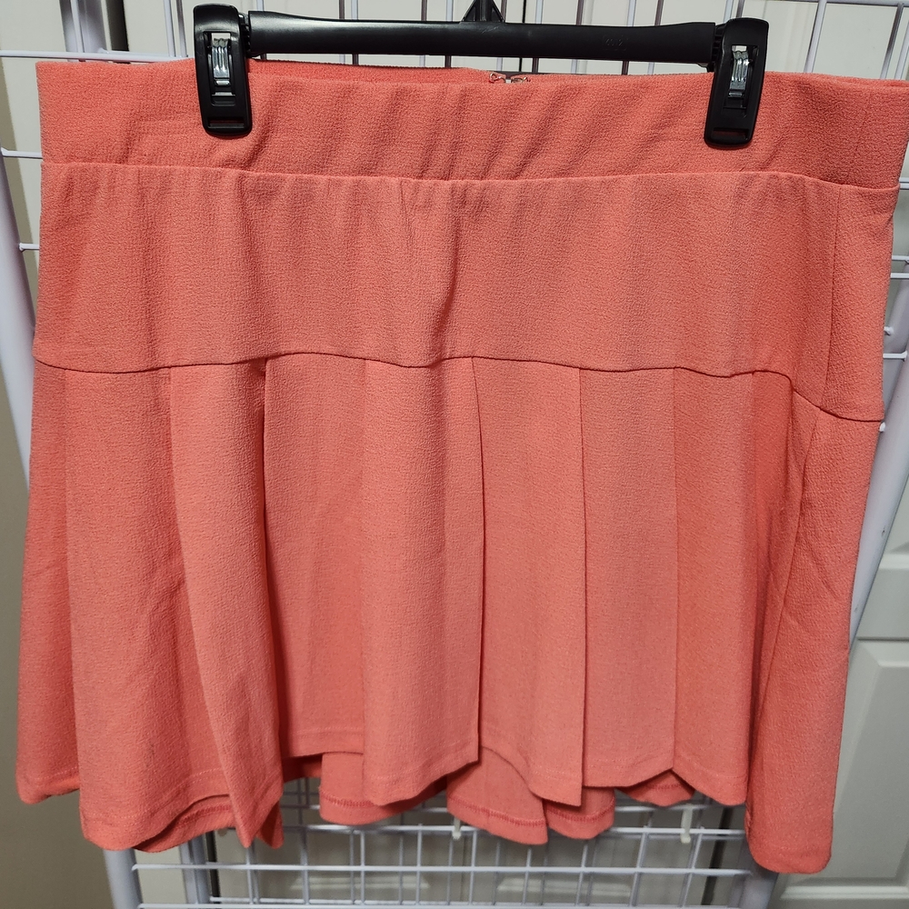 Torrid Orange Pink Mini Skater Skirt